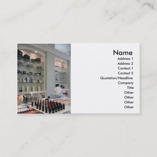 Carte de visite de produits de beauté (Devant)