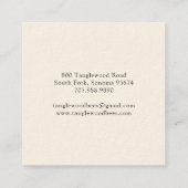 Carte de visite de produits de miel d'abeille Rain (Dos)