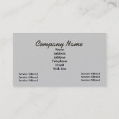 Carte de visite de produits et de services (Dos)