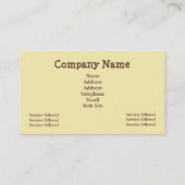 Carte de visite de produits et de services (Dos)