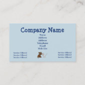 Carte de visite de produits et de services (Dos)