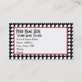 Carte de visite de professeur (Dos)