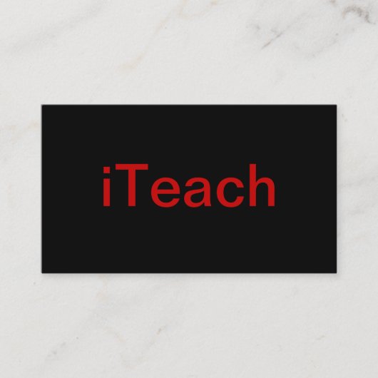 Carte de visite de professeur (Devant)