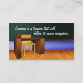 Carte de visite de professeur (Dos)