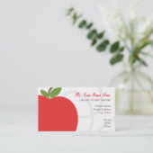Carte de visite de professeur - Apple rouge (Debout devant)