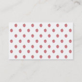 Carte de visite de professeur - Apple rouge (Dos)