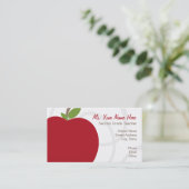 Carte de visite de professeur - Apple rouge (Debout devant)