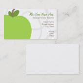 Carte de visite de professeur - Apple vert (Devant / Derrière)