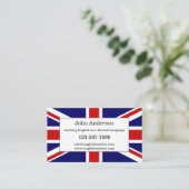 Carte de visite de professeur d'anglais (Debout devant)