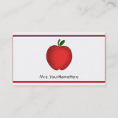 Carte de visite de professeur d'Apple (Dos)