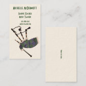 Carte de visite de professeur de cornemuse (Devant / Derrière)