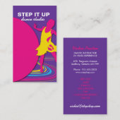Carte de visite de professeur de danse (Devant / Derrière)