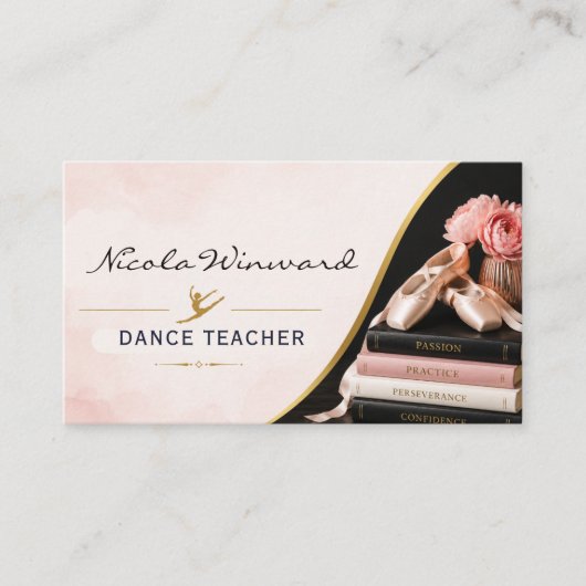 Carte de visite de professeur de danse (Devant)