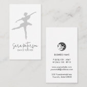 Carte de visite de professeur de danse danseur (Devant / Derrière)