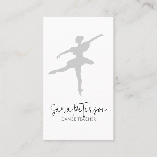 Carte de visite de professeur de danse danseur (Devant)