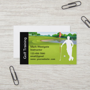 Carte de visite de professeur de golf