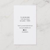 Carte de visite de professeur de golf coach (Dos)