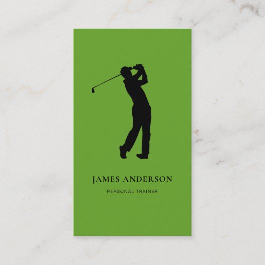 Carte de visite de professeur de golf coach (Devant)