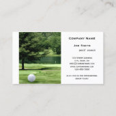 Carte de visite de professeur de golf ou d'entraîn (Dos)