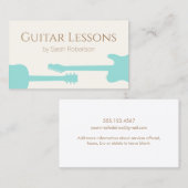 Carte de visite de professeur de guitare (Devant / Derrière)