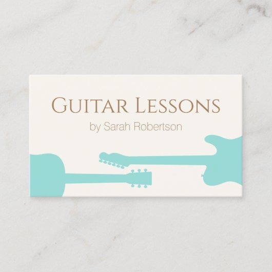 Carte de visite de professeur de guitare (Devant)