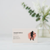 Carte de visite de professeur de guitare (Debout devant)