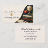 Carte de visite de professeur de langue (Devant / Derrière)