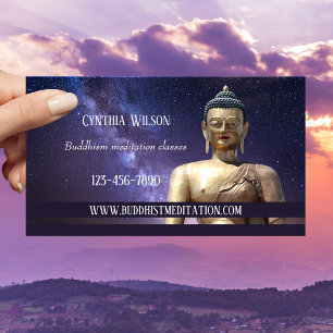 Carte de visite de professeur de méditation bouddh