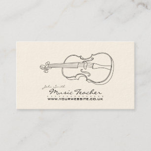 Carte de visite de professeur de musicien/musique