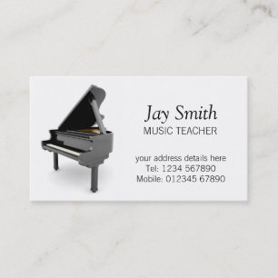 Carte de visite de professeur de musique