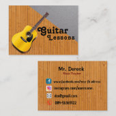 Carte de visite de professeur de musique (Devant / Derrière)