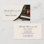 Carte de visite de professeur de musique (Devant / Derrière)