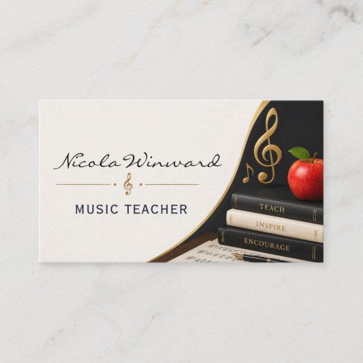 Carte de visite de professeur de musique (Devant)