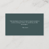 Carte de visite de professeur de musique (Dos)