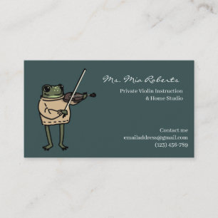 Carte de visite de professeur de musique