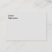 Carte de visite de professeur de musique (Dos)