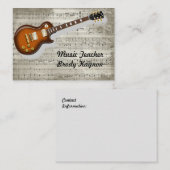 Carte de visite de professeur de musique (Devant / Derrière)