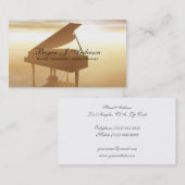 Carte de visite de professeur de musique de piano (Devant / Derrière)