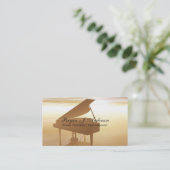 Carte de visite de professeur de musique de piano (Debout devant)