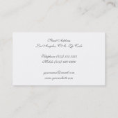 Carte de visite de professeur de musique de piano (Dos)