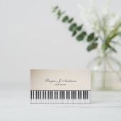 Carte de visite de professeur de musique de piano (Debout devant)