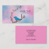 Carte de visite de professeur de musique d'oiseau (Devant / Derrière)