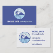 Carte de visite de professeur de natation moderne (Devant / Derrière)
