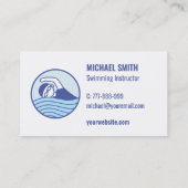 Carte de visite de professeur de natation moderne (Dos)