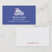 Carte de visite de professeur de natation silhouet (Devant / Derrière)