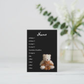 Carte de visite de professeur de nounours - (Debout devant)