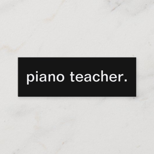 Carte de visite de professeur de piano (Devant)
