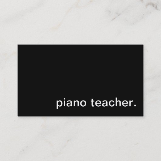 Carte de visite de professeur de piano (Devant)