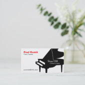 Carte de visite de professeur de piano (Debout devant)