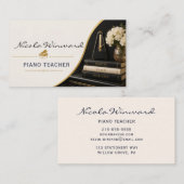 Carte de visite de professeur de piano (Devant / Derrière)